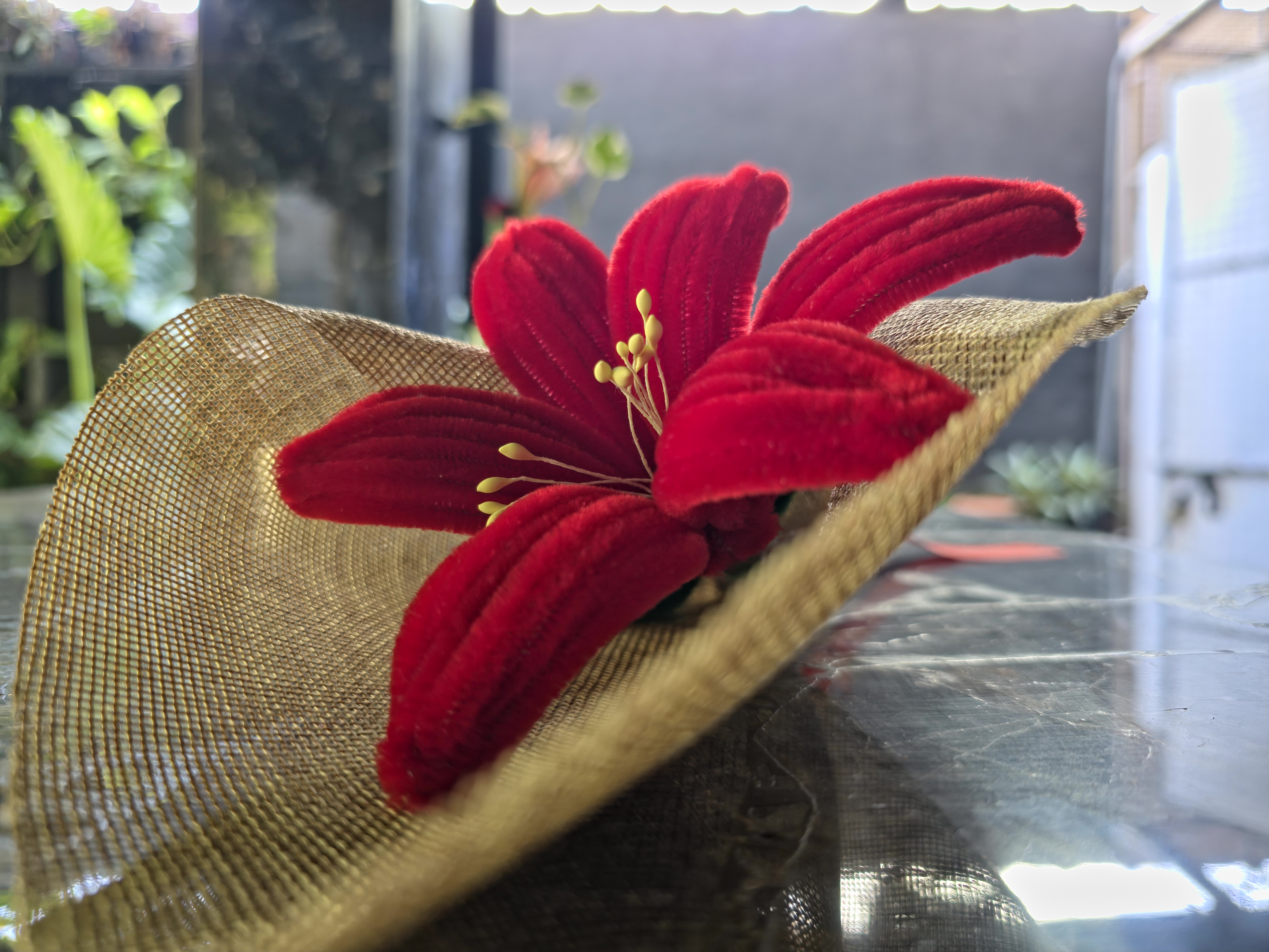 Handmade Chenille Lily – Red thumbnail 3